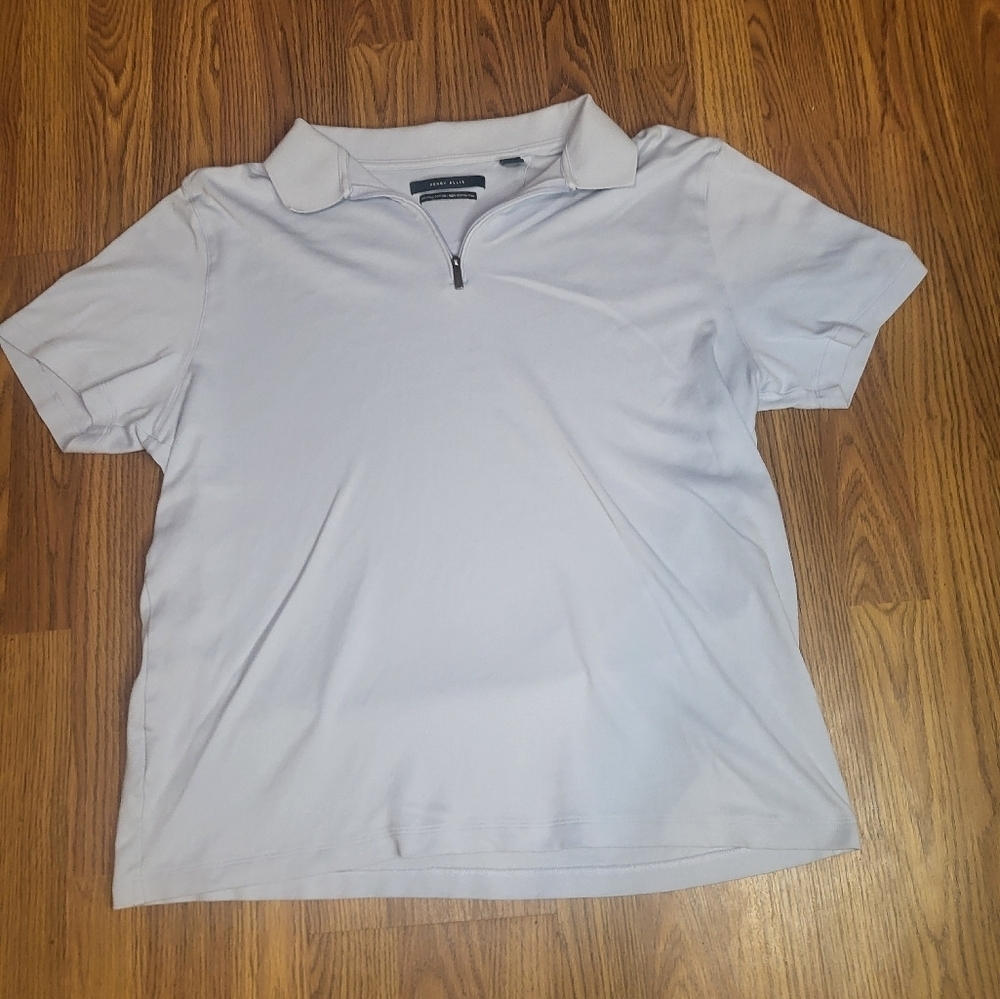 Perry Ellis 100% Pima Cotton Mens Quarter Zip Xl Soft & Comfortable Golf A91